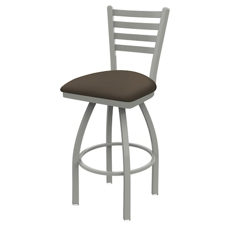 25 Swivel Counter Stool,Nickel Finish,Canter Earth Seat